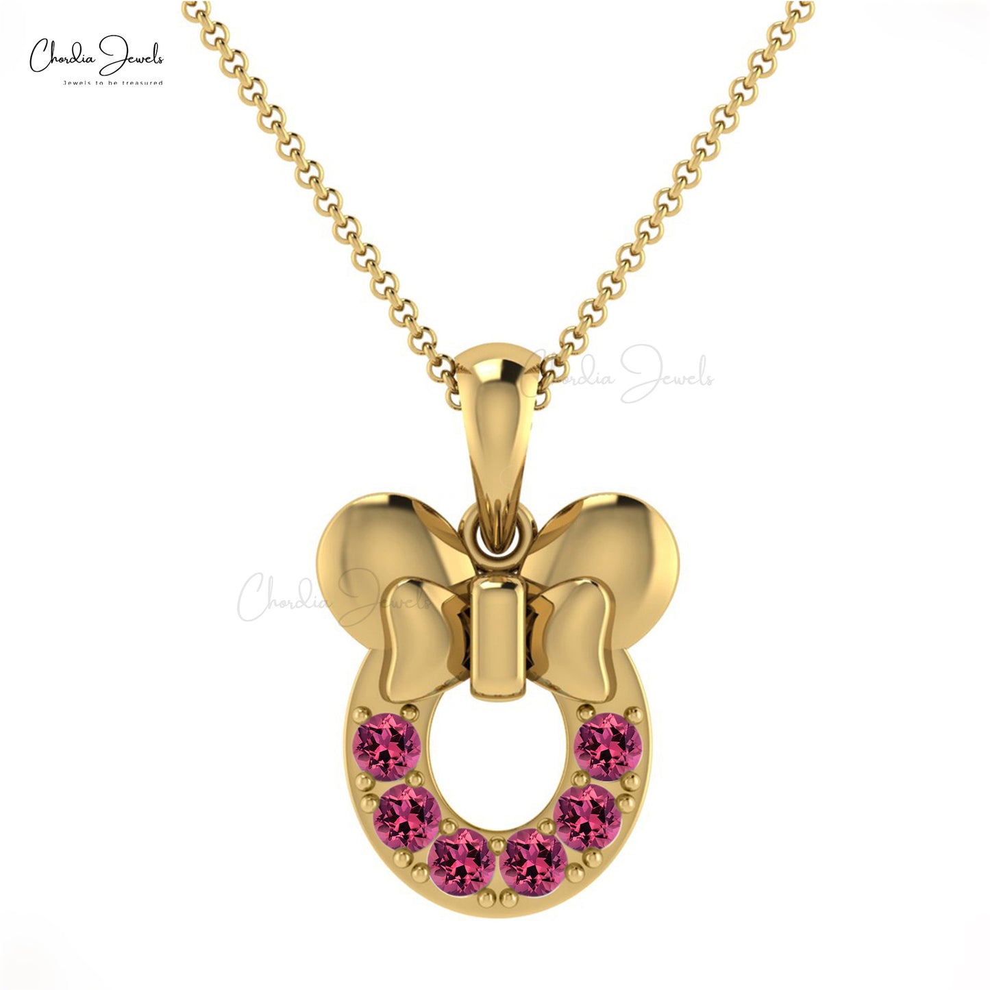 Trillion Pink Sapphire Pendant Necklace - Turgeon Raine