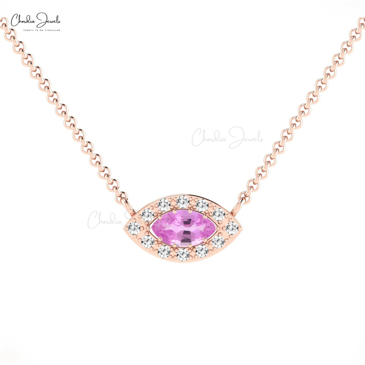 Pink Sapphire Necklace - Jewelry by Cari