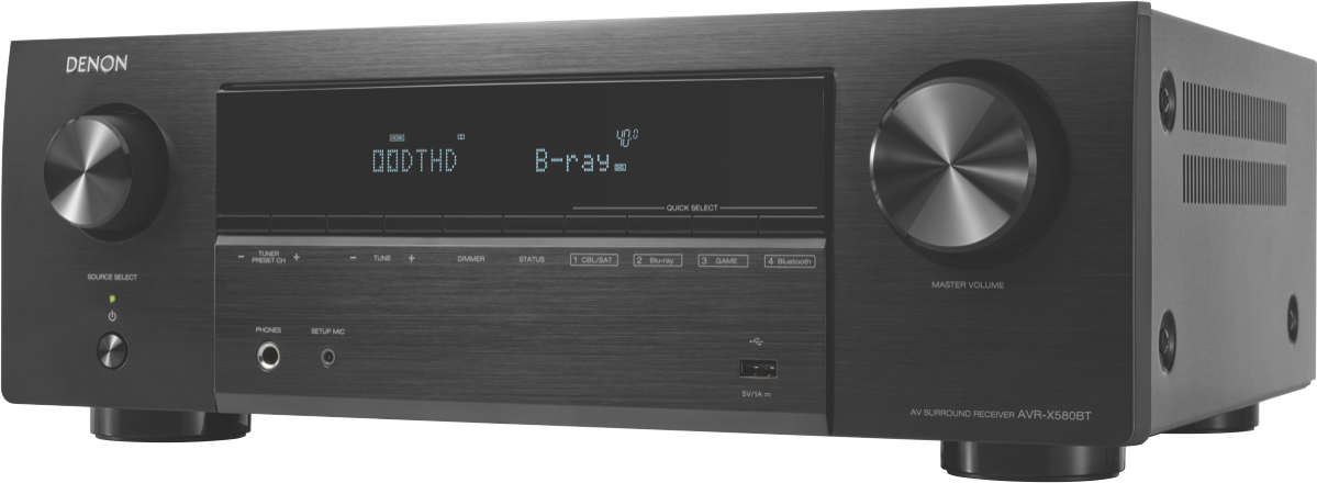 Denon 5.2Ch Home Theatre Amplifier AVRX580BTBKEA
