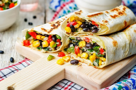 Vegan Spicy Black Bean Burritos