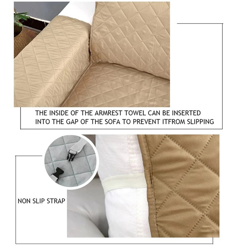 1/2/3 Seat Quality Sofa Cover Removable Pet Dog Mat - Non slip strap