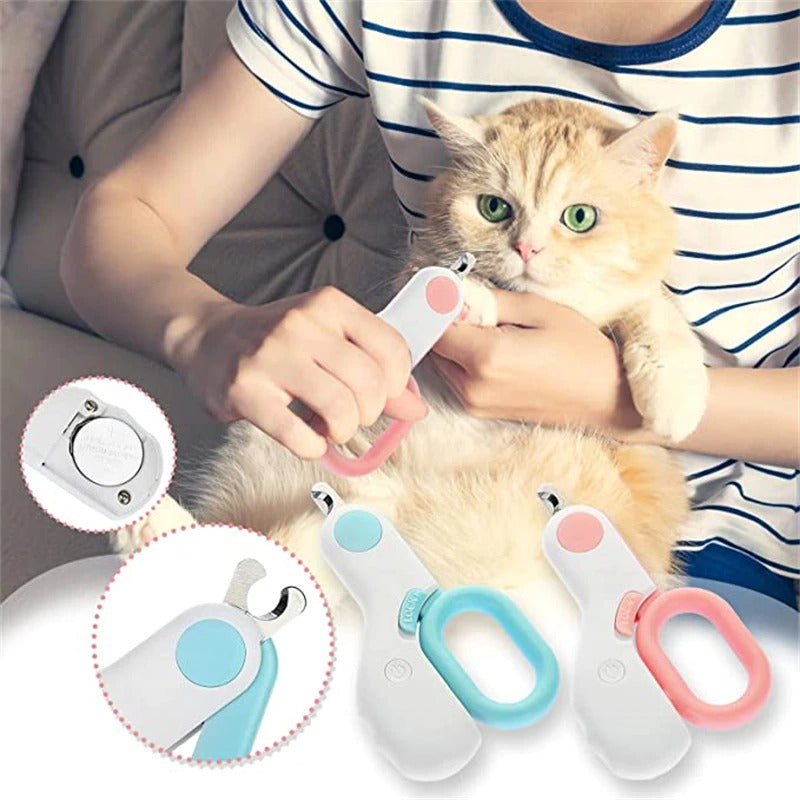 Cat Dogs Nail Clipper Cutter With Led Light Scissors - Detail
