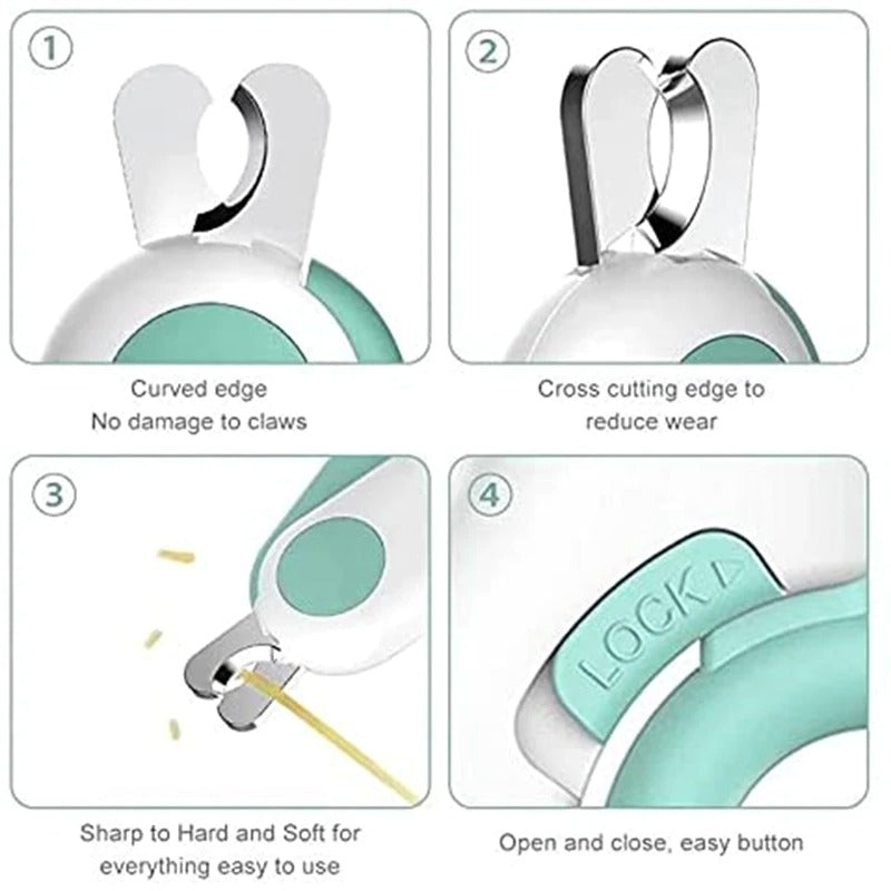 Cat Dogs Nail Clipper Cutter With Led Light Scissors - Details