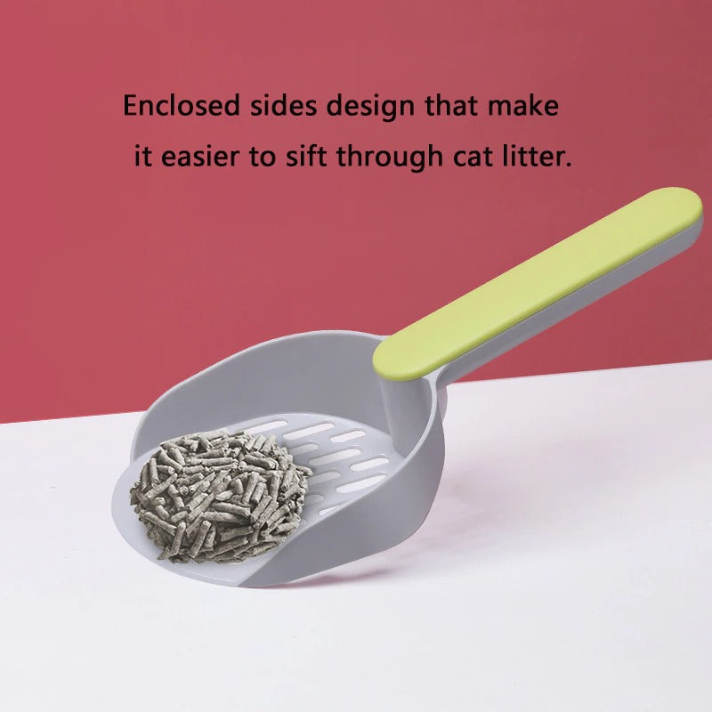Cat Litter Scoop with Base - Enclosed sides design