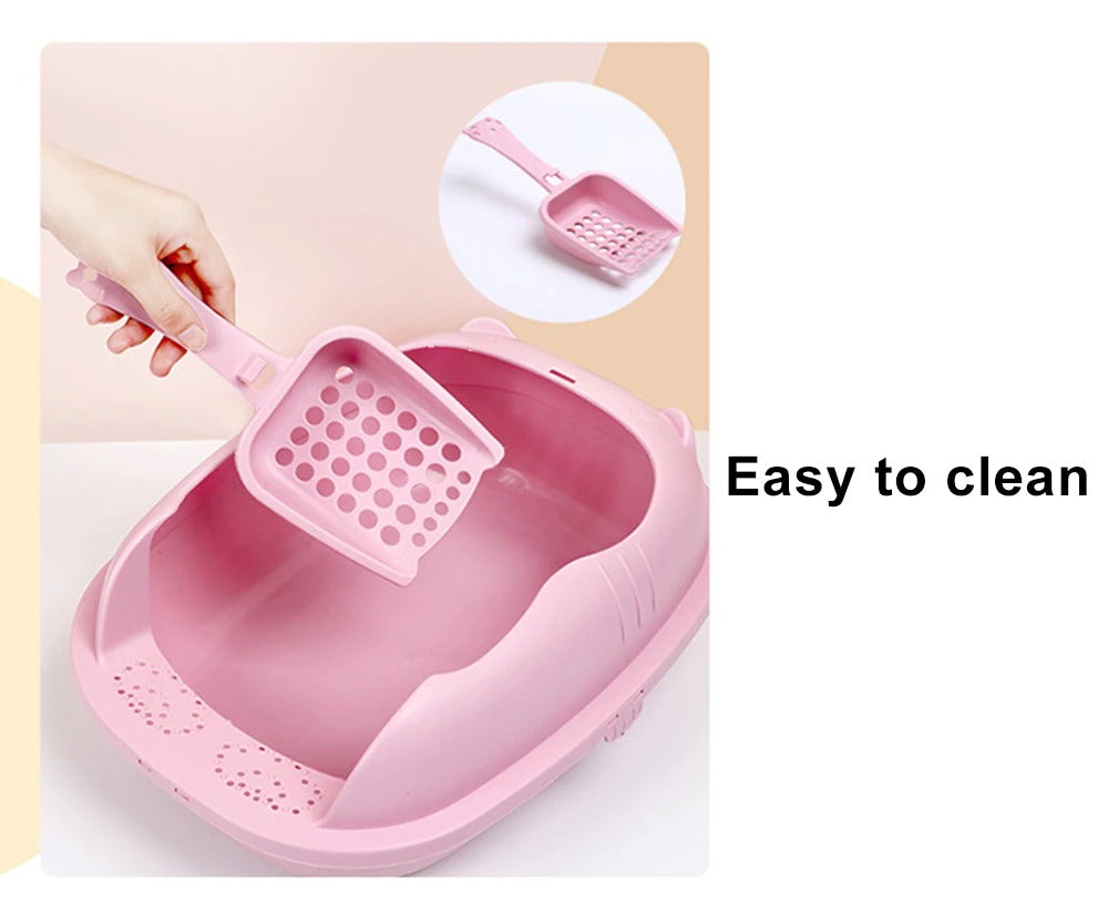 Cats Litter Box with Spoon - Easy to clean