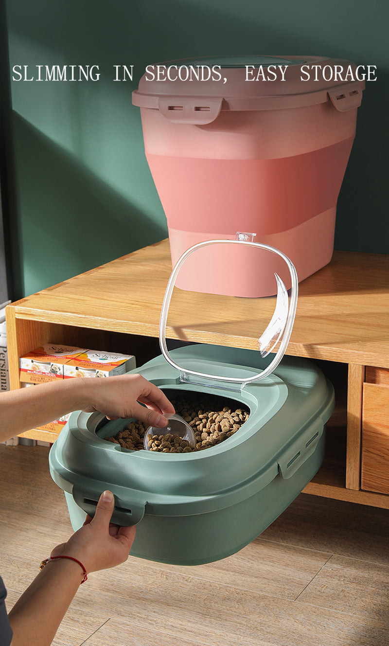 Collapsible Dog Food Storage Container - Slimming in seconds
