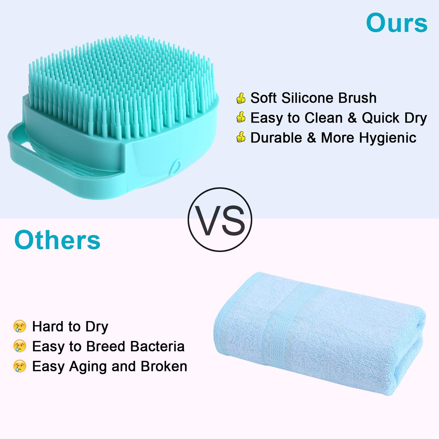 Dog Cat Bath Brush Comb Silicone Rubber - Comparison