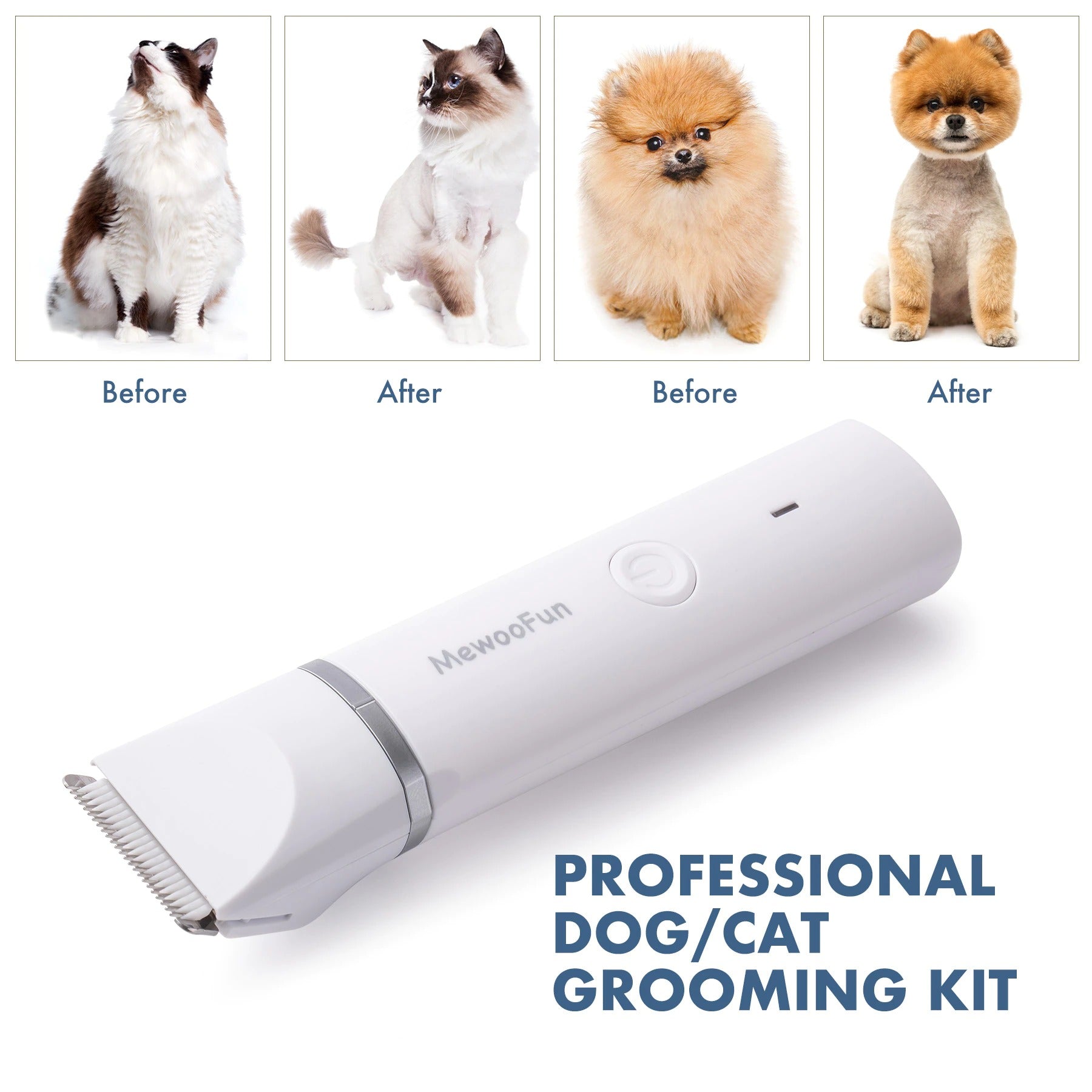 Dog Nail Grinder & Hair Trimmer - professional dog cat grooming kit