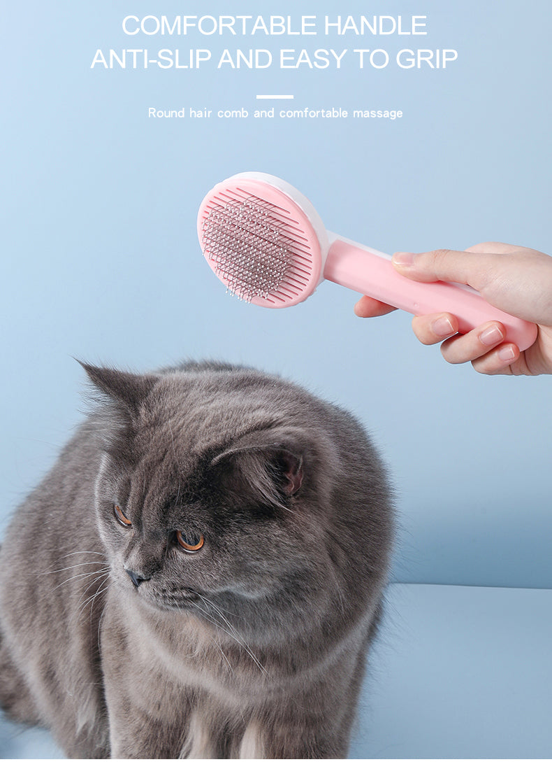 Pet Cat Brush Self Cleaning Slicker Brush for Cats Dogs - Detail 2