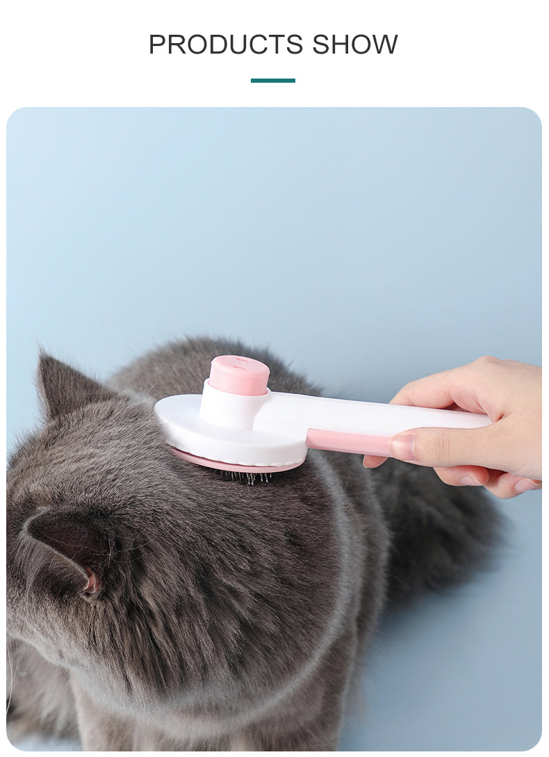Pet Cat Brush Self Cleaning Slicker Brush for Cats Dogs - Detail 1