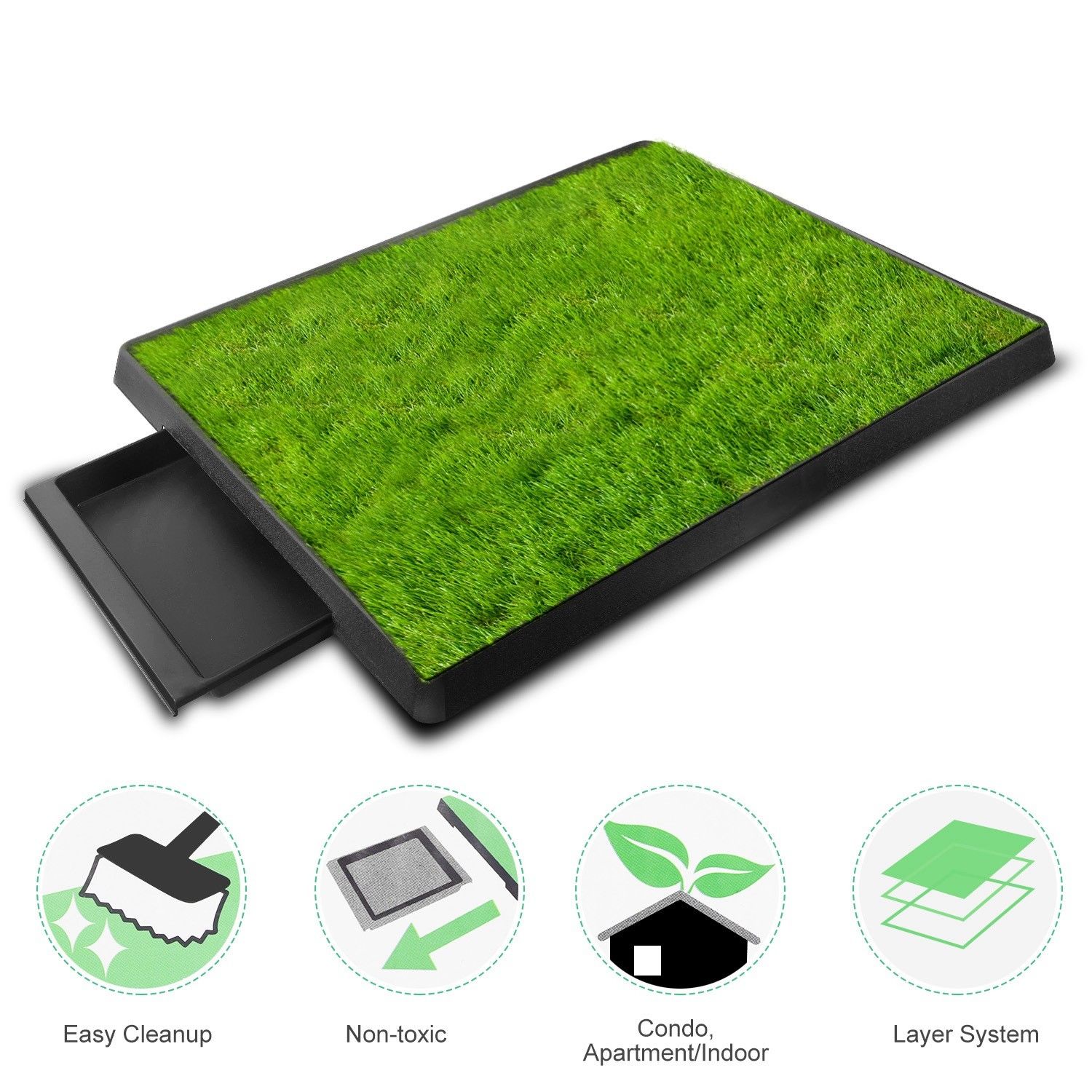 Pet Toilet Trainer Grass Mat for Puppy Potty Training - Easy Clean up