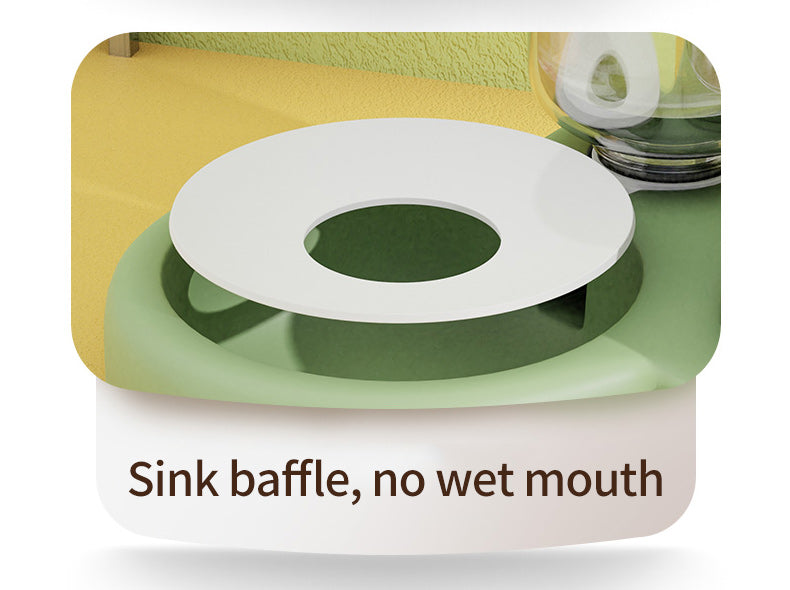 Sink baffle, no wet mouth