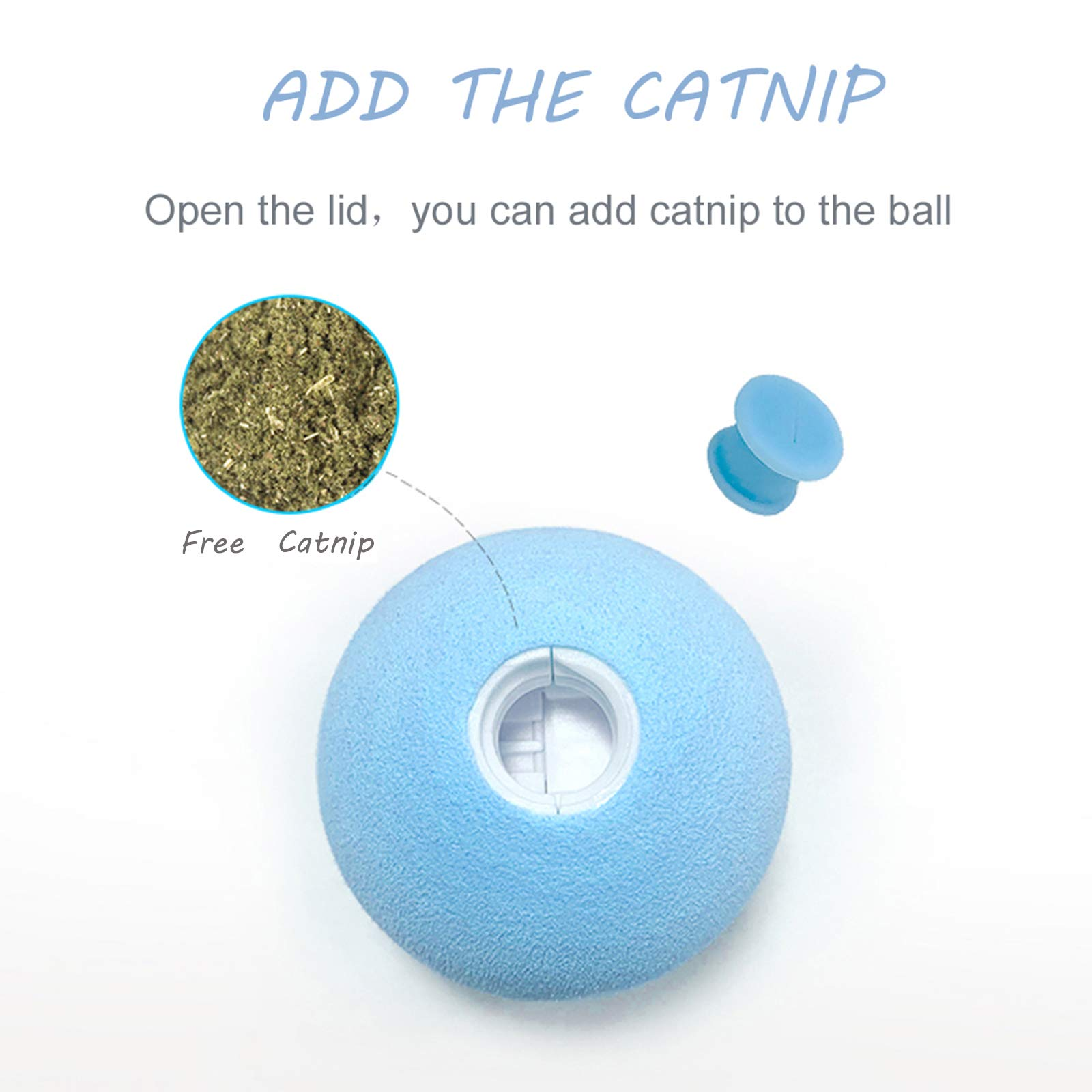 Smart Cat Toys Interactive Ball Catnip Cat Training Toy - Add the catnip