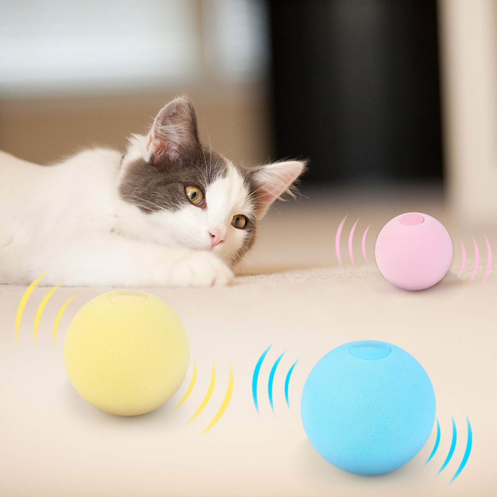 Smart Cat Toys Interactive Ball Catnip Cat Training Toy - Detai 1