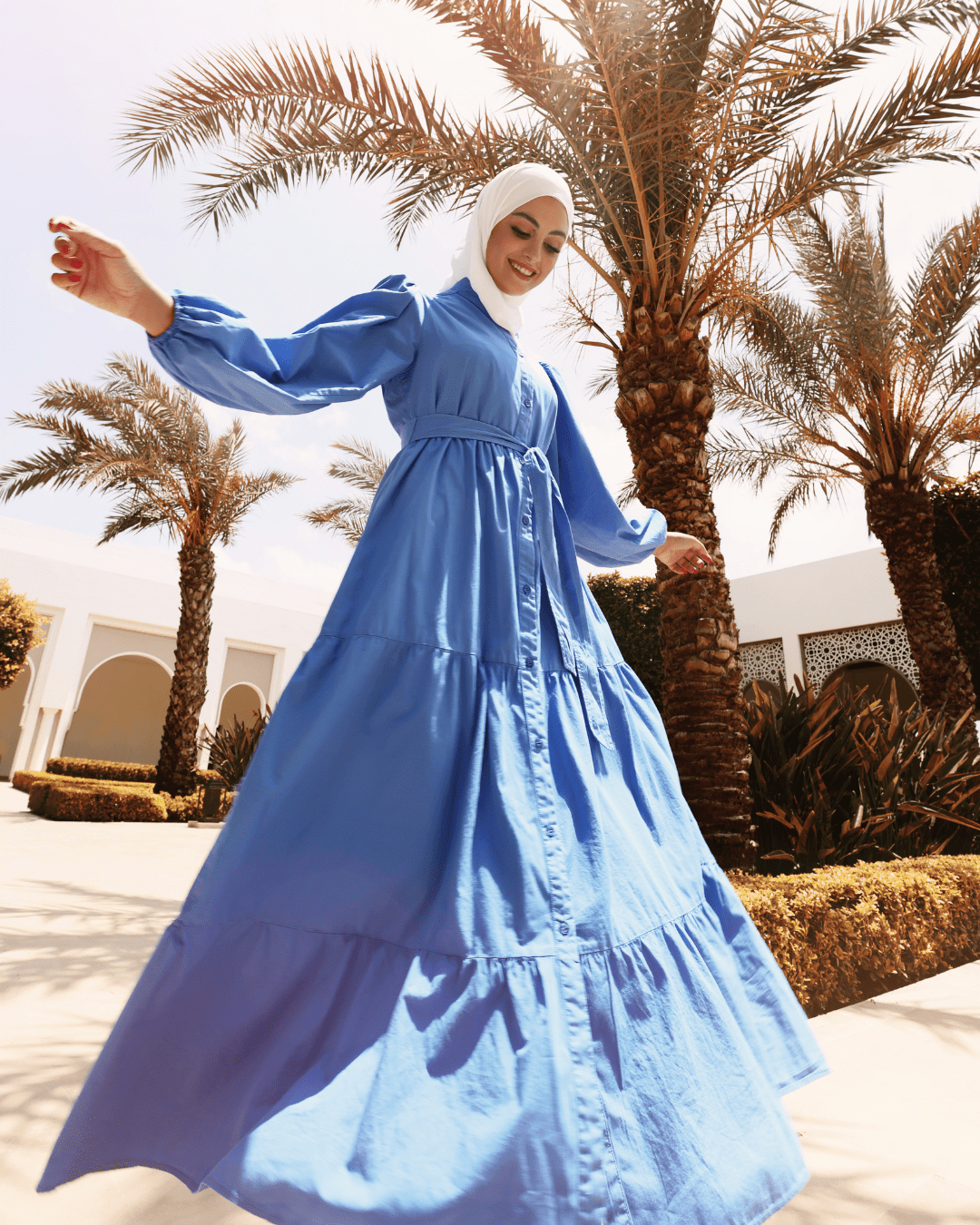 Robe Popeline Bleu