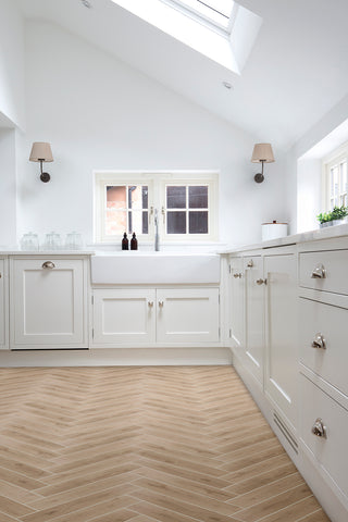 Eaton Oak Herringbone Kitchen Flooring