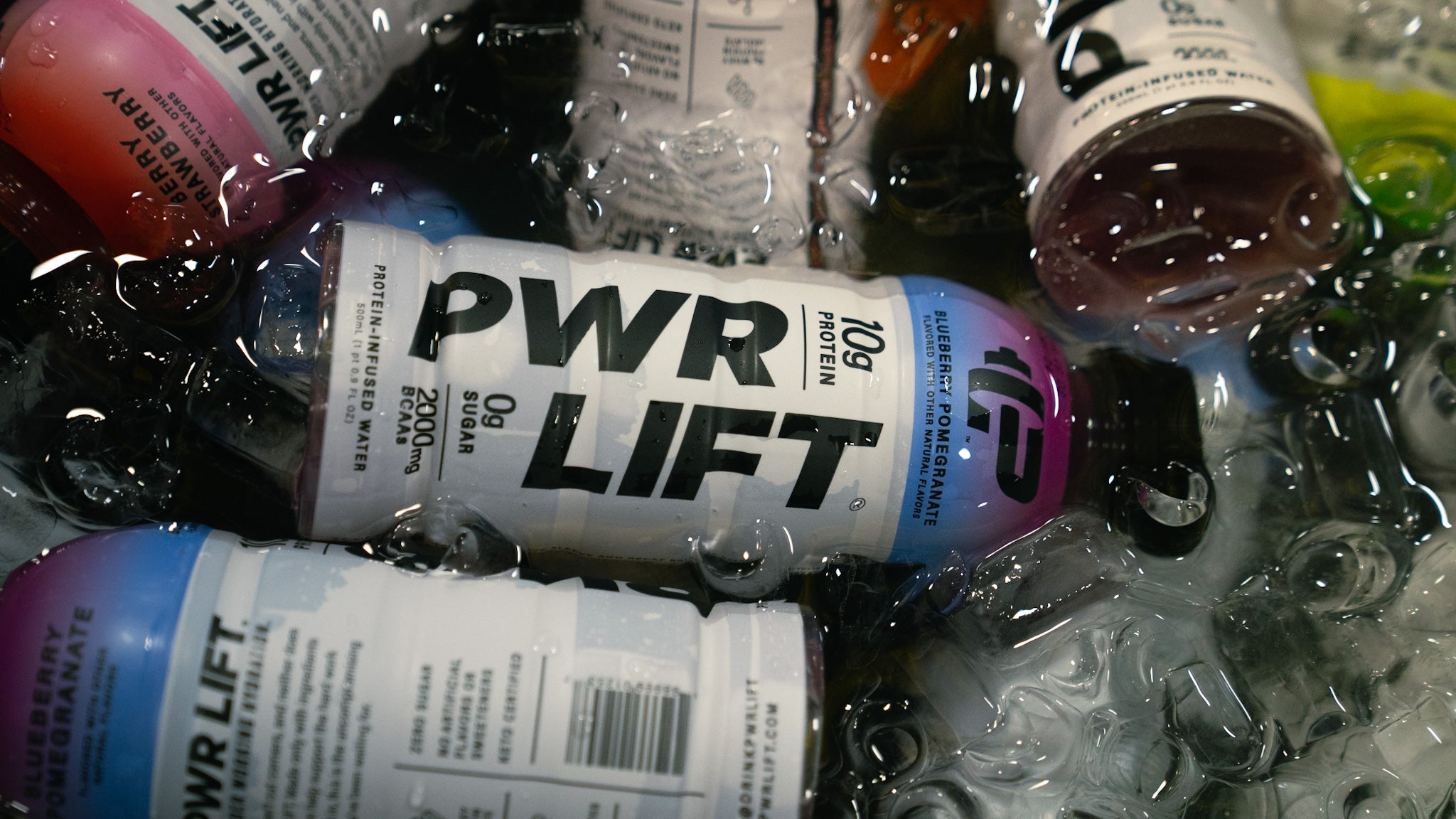Close up of a moist PWR lift bottle