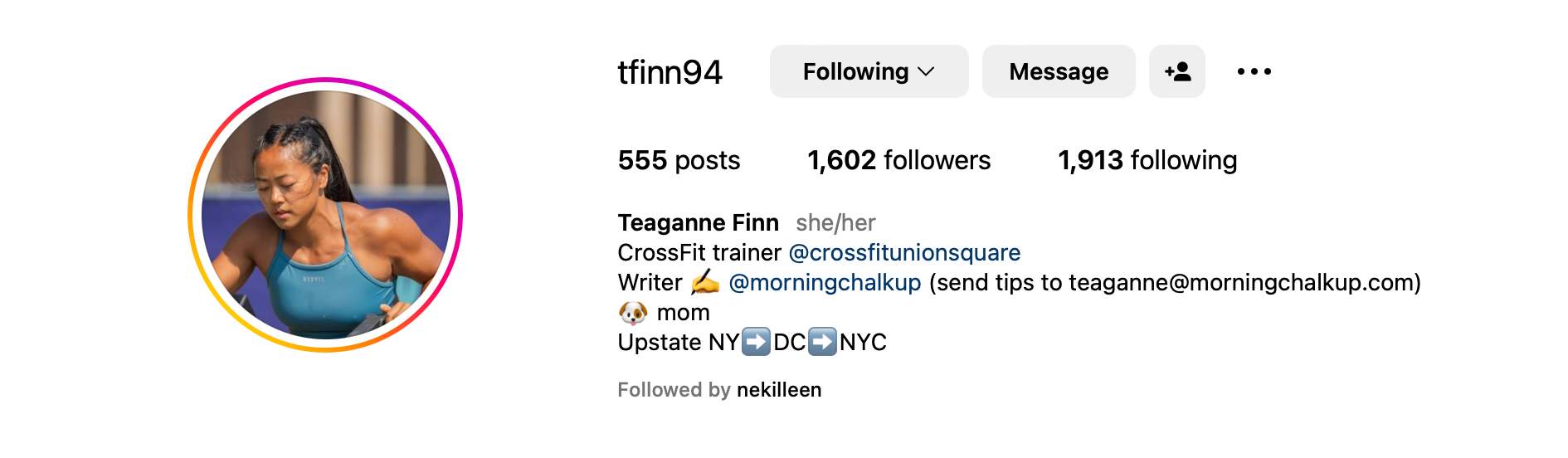 Teaganne Finn Instagram