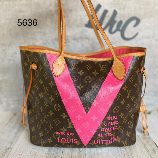 101% Authentic (Preloved Like New!!!) LV Neverfull MM - Rose