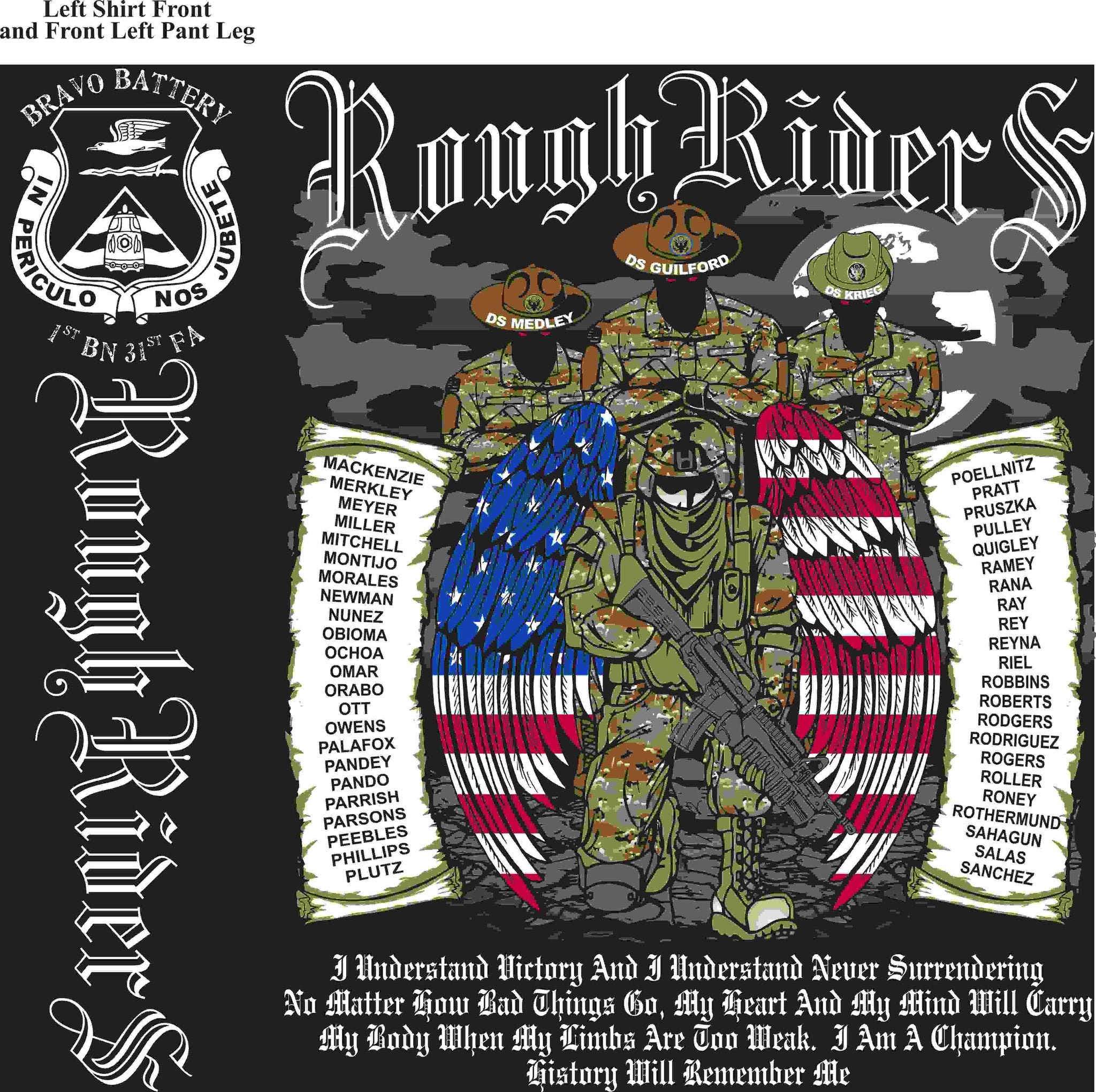SHIRTS (2nd generation print) BRAVO 1st ROUGH RIDERS MAR | armyteeshirts.com