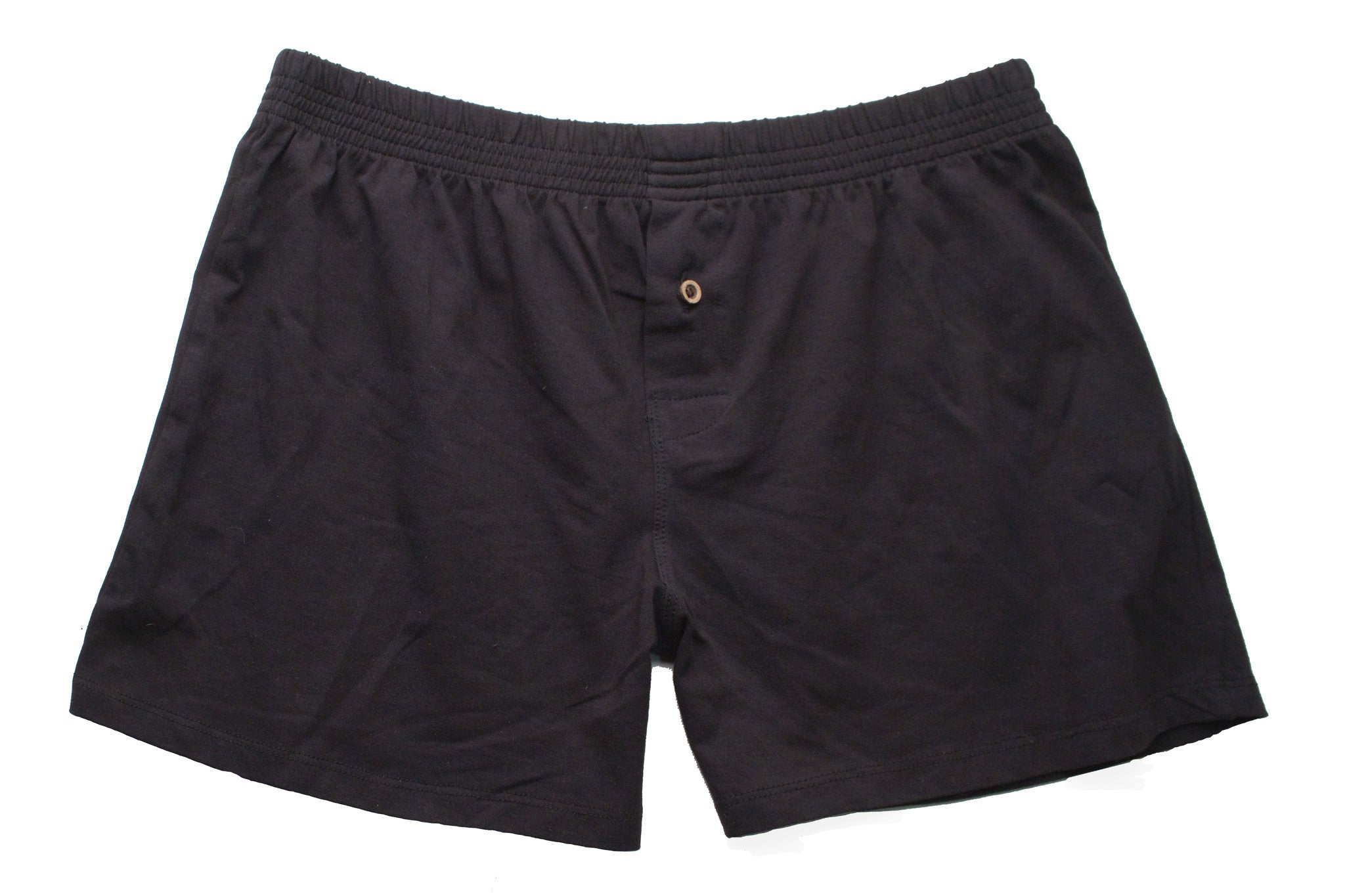 black cotton boxer shorts