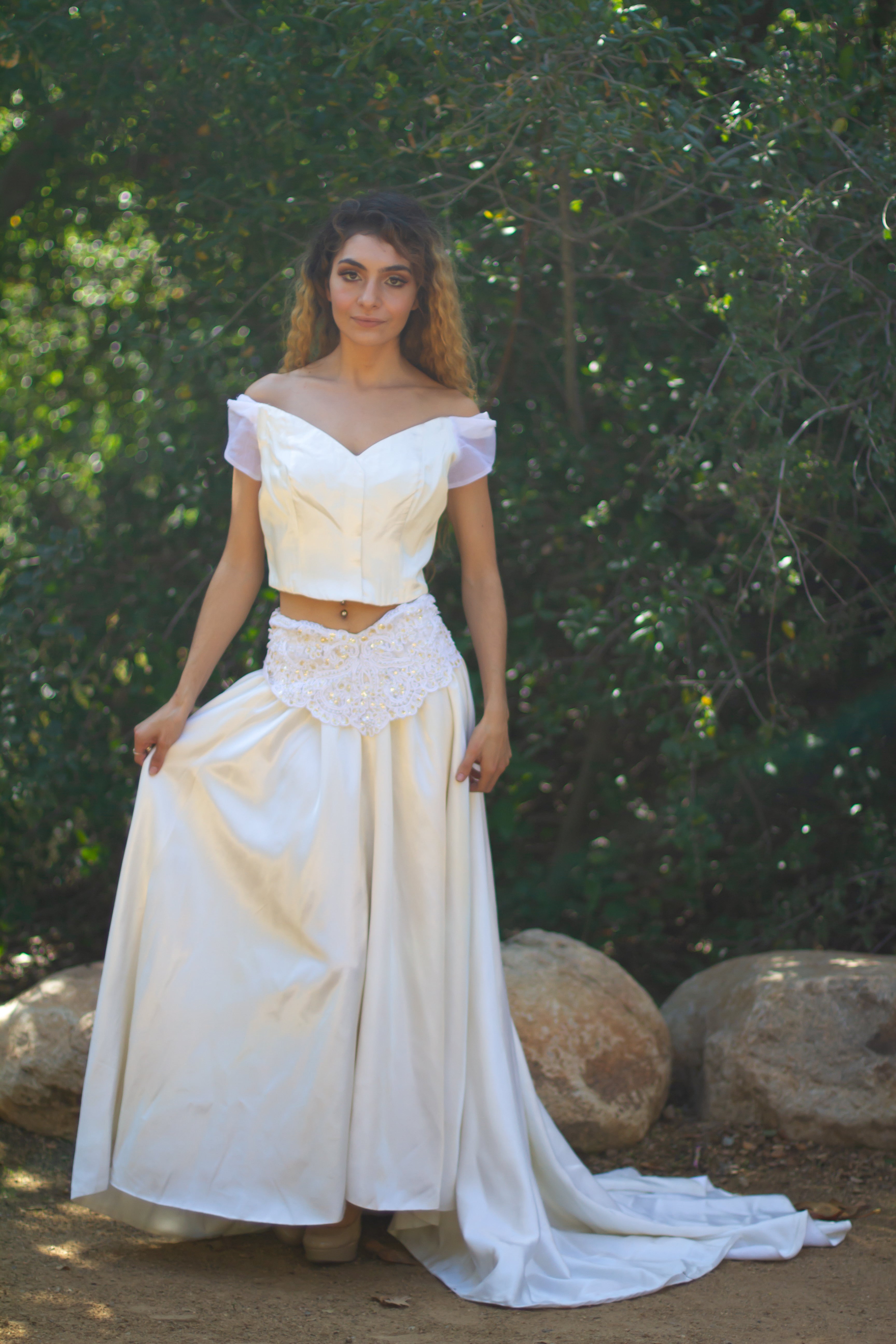 Spring Fantasy White Two Piece Gown