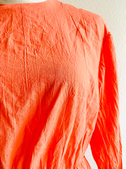 Long Sleeve Coral Blouse
