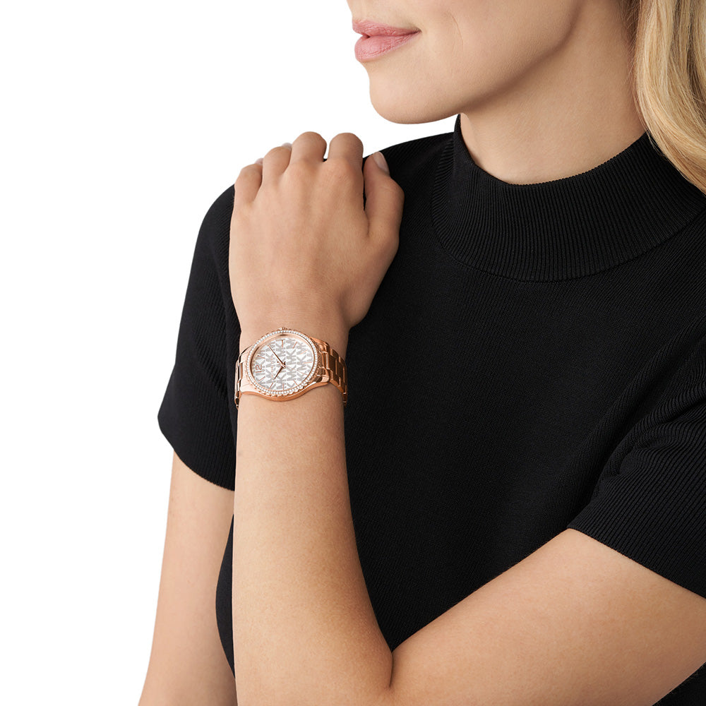 Mua Layton Chronograph Quartz Crystal Silver Dial Ladies Watch MK6976 chính  hãng 2023  Fado