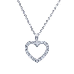 Luminesce Lab Grown Diamond 1/2 Carat Silver Heart Pendant on 45cm Chain