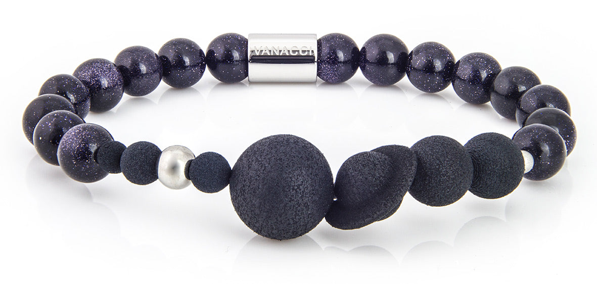 Planets of the solar system bead bracelet with stars