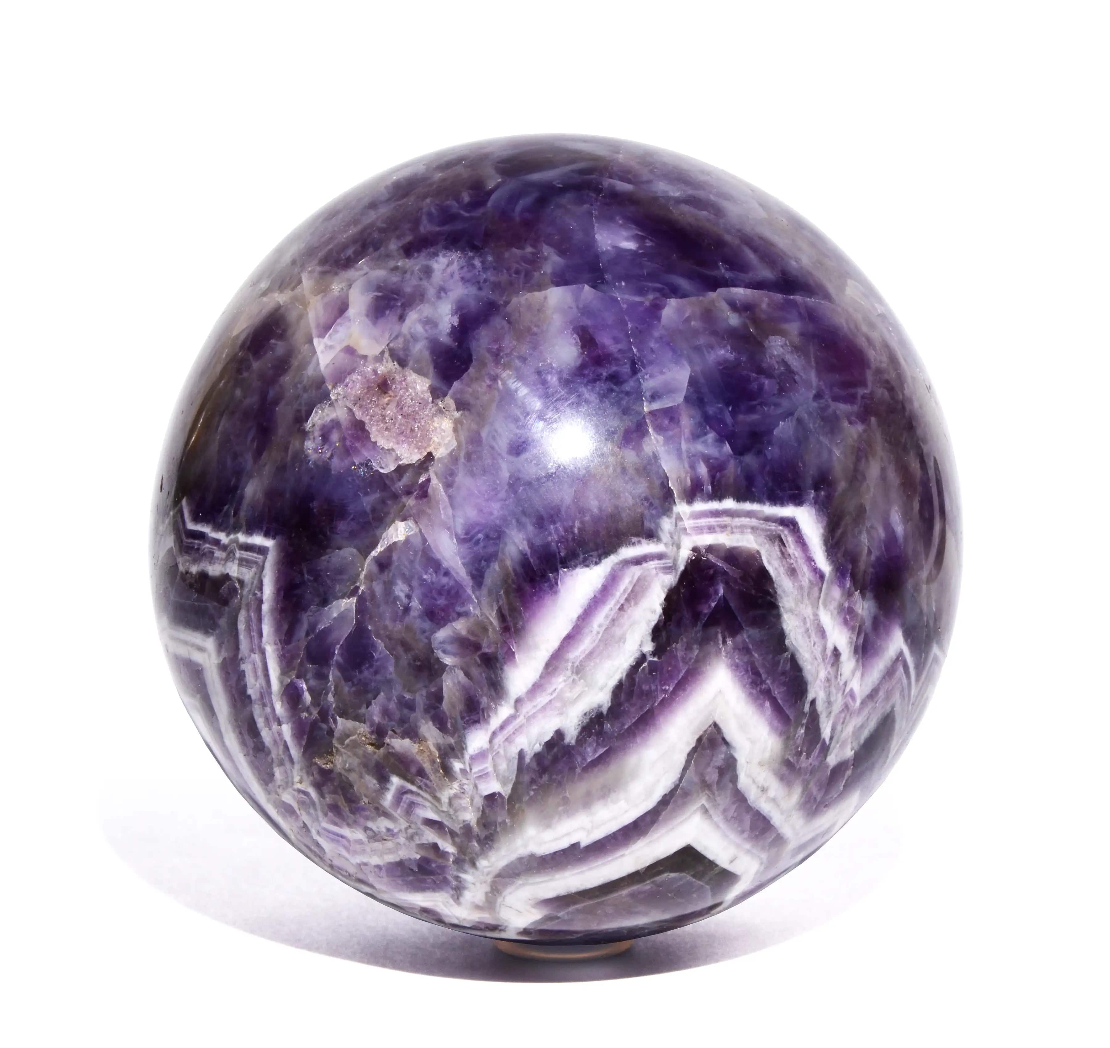 Chevron Amethyst Sphere