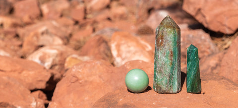 green aventurine crystals in Sedona Arizona