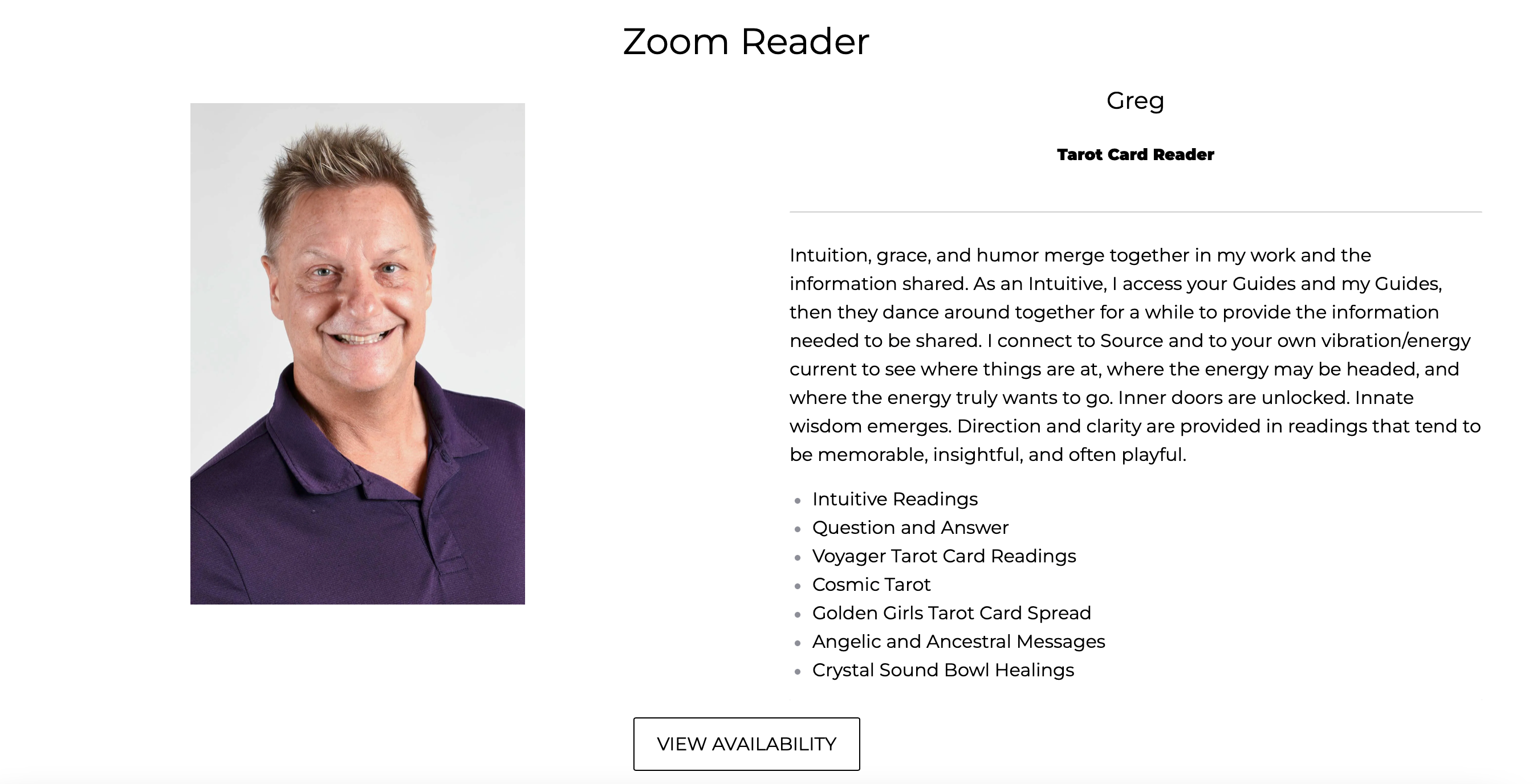 Greg Zoom Readings