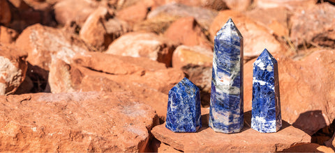 sodalite crystal points in sedona arizona