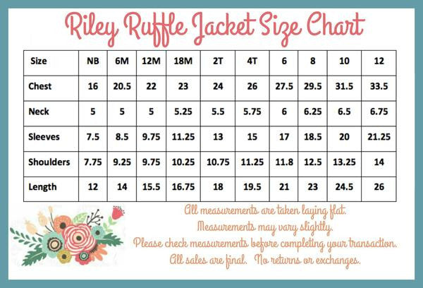 Riley Ruffle Jacket - Black - Pearls and Piggytails
