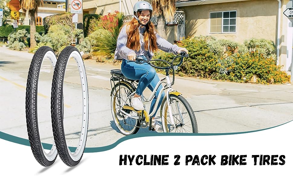 Hycline 26x2.125 Cruiser Bike Tires Diamond tread pattern beach cruiser tire