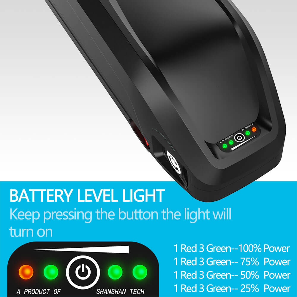best battery for electric bike - 4-lever battery remaining display