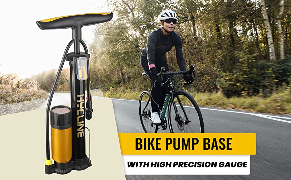 Bicycle Floor Pump With Gauge Display 160 PSI / 11 Bar