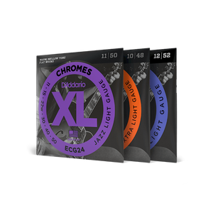 D'Addario XL Chromes Flat Wound Strings - Circle Strings Guitar Shop