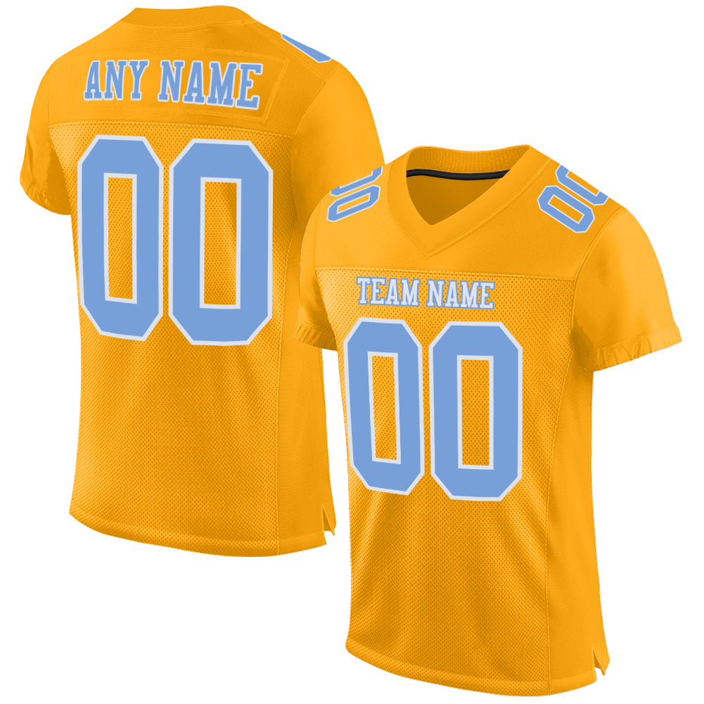 Custom Electric Blue Orange-Black Mesh Authentic Football Jersey Sale –  UKSN INC