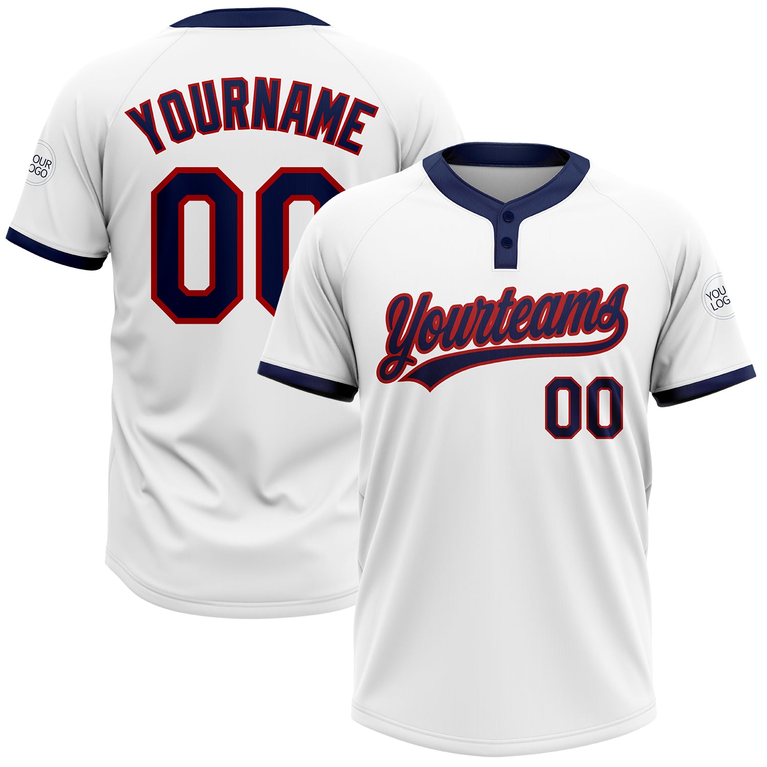 Cheap Custom Cream Red-Navy Authentic Baseball Jersey Free