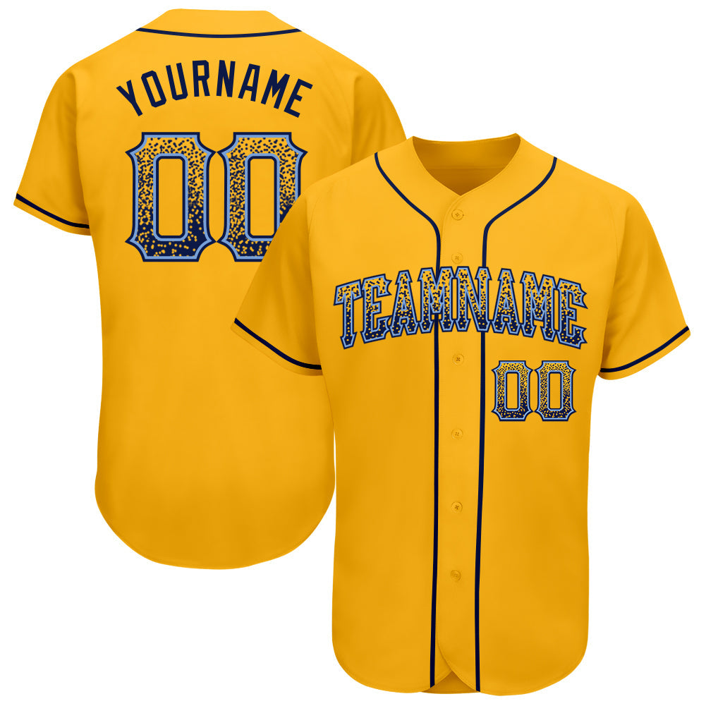 Custom Powder Blue Black-Orange Baseball Jersey