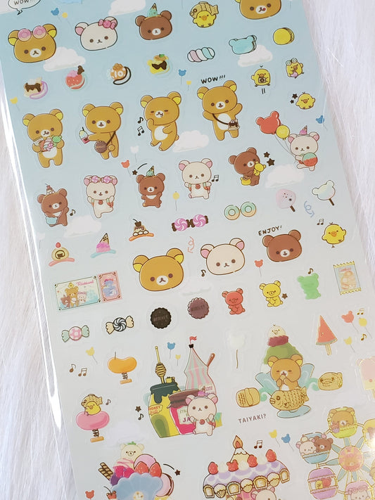 San-x Always With Rilakkuma Stickers Sticker Sheet Japan Kawaii Statio –  Nikki's Bargain