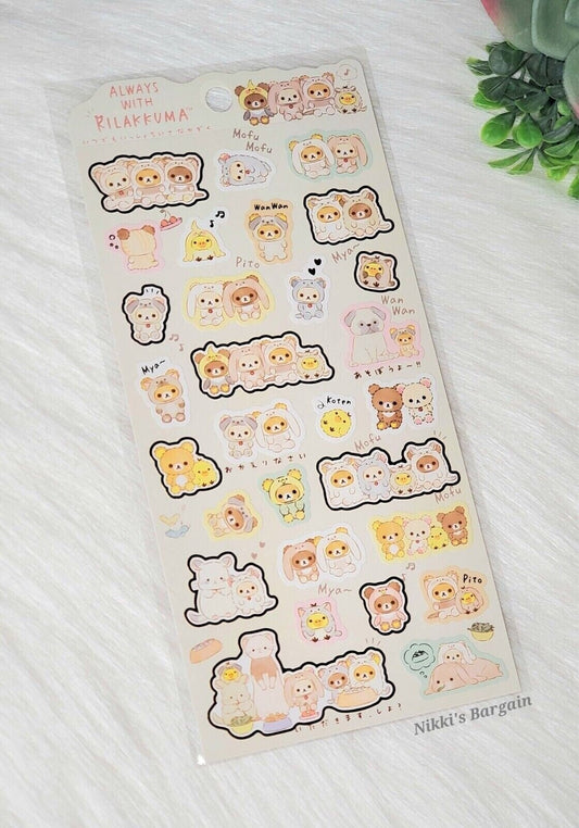 San-x Rilakkuma Korilakkuma Amusement Park Stickers Sticker Sheet