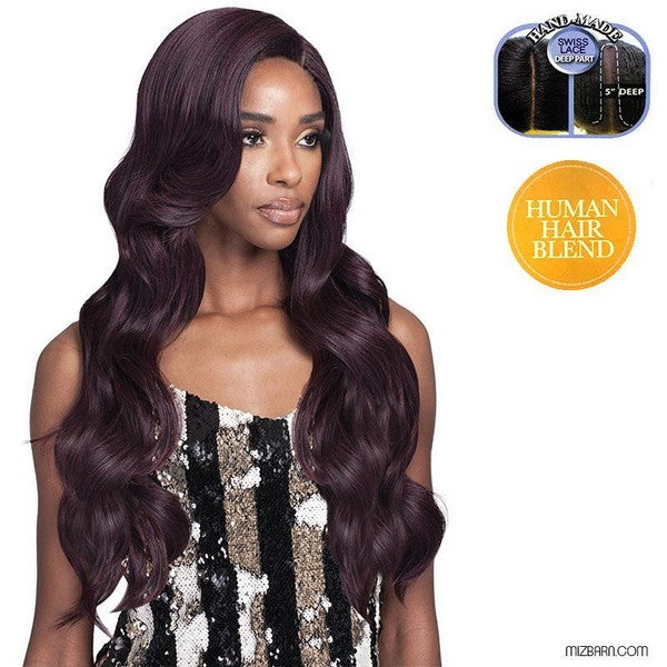 bobbi boss human hair blend 13x7 lace frontal wig