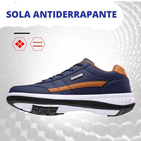 Tenis Masculino Vulcanizado Cano Baixo Em Couro  Design Italiano ROMA SCARPE loja E tendencia