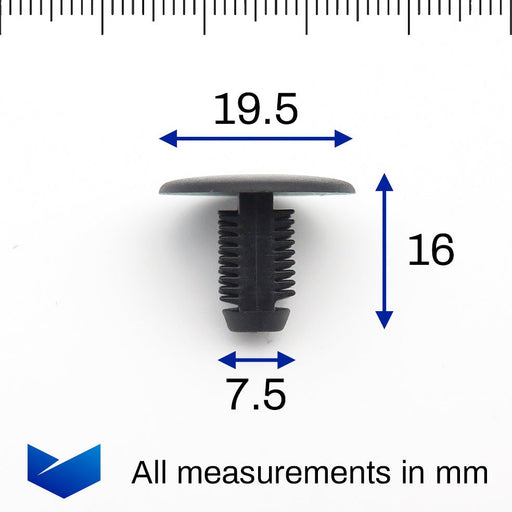 6,5 mm Tannenbaum-Clip für Isolierung und Polsterung, Renault