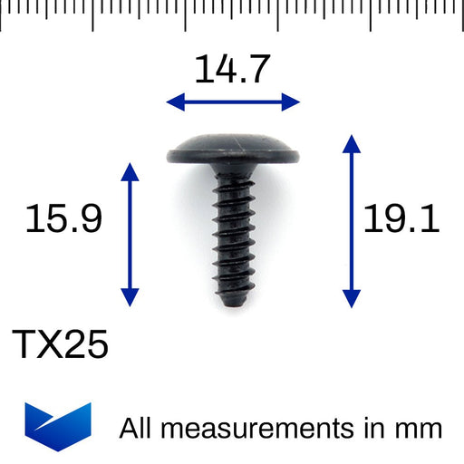 Gemeinsame Torx-Schraube an Stoßstangen, Citroen 742723 — VehicleClips