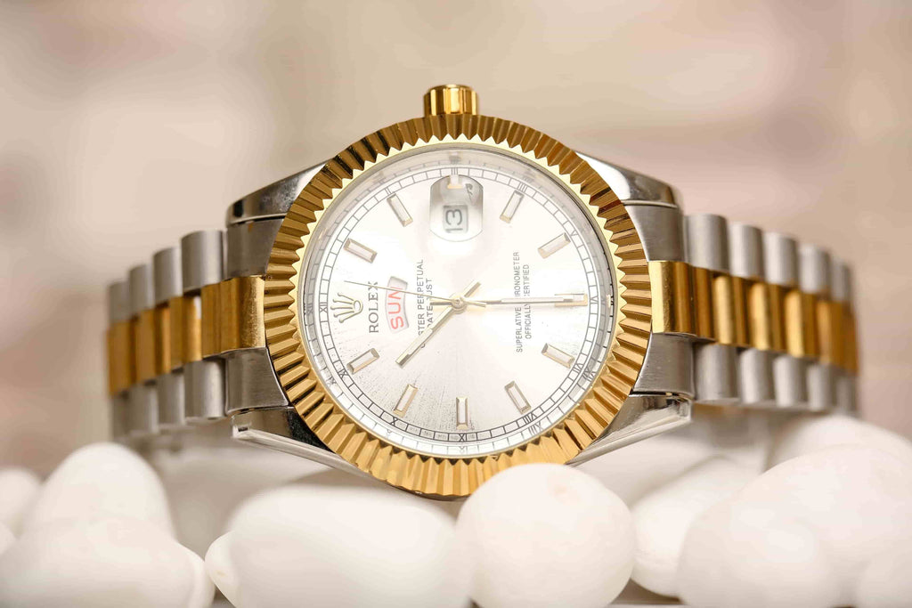 Rolex Datejust 36 White Dial & Rose Gold Oyster Perpetual Two-Tone
