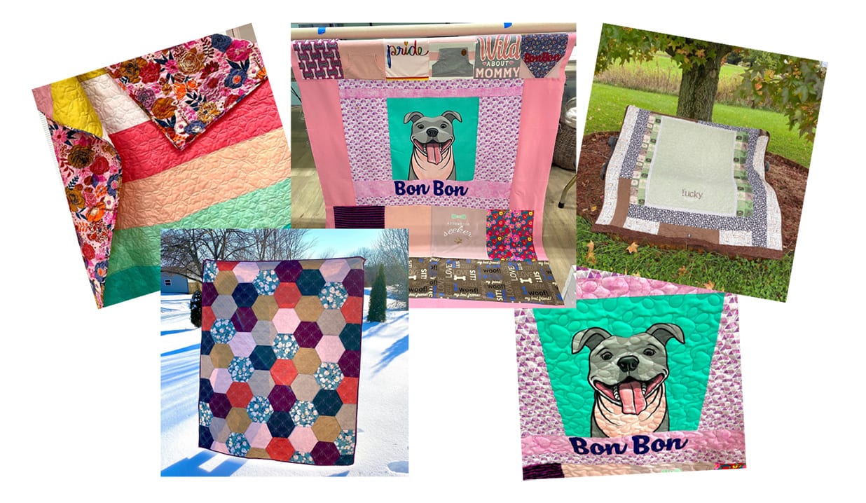 Pet memorial quilts photo collage